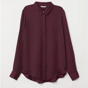 H&M Women's Burgundy Blouse